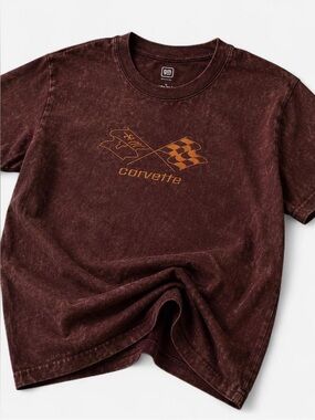 Corvette Superiority Complex T-Shirt Men’s L Brown Acid Wash Graphic Tee NWT